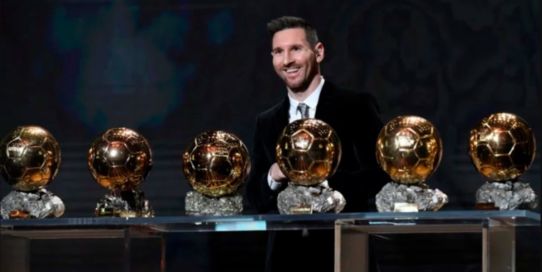 How many times was Messi nominated for Ballon d'Or