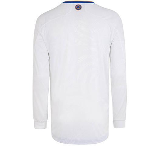 Real Madrid CF Home Authentic Long Sleeve Shirt, White Jersey Back
