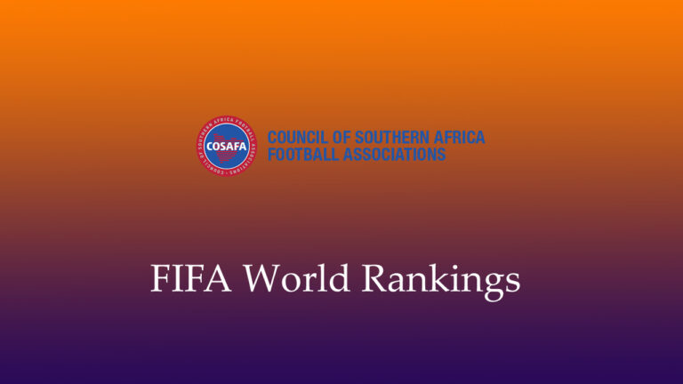 FIFA World Rankings of Council of Southern Africa Football Associations (COSAFA) Teams