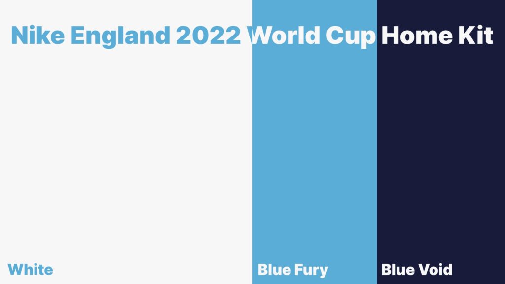 Nike England World Cup 2022 Home Kit Colors