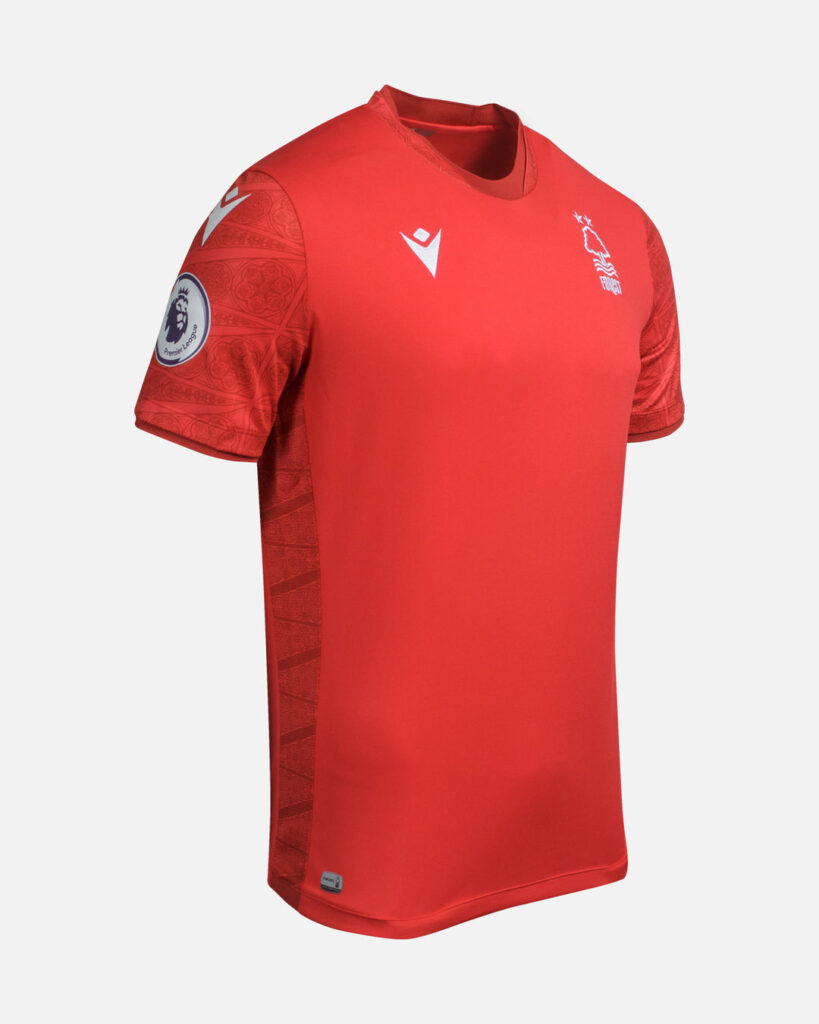 Nottingham Forest 2023/24 Kit, Home, Away and Third Jersey by Macron