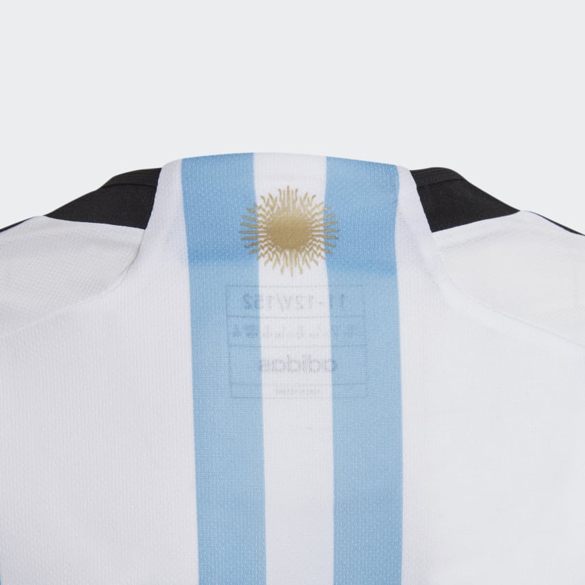 Argentina World Cup 2022 Home Kit Strip Line Neck
