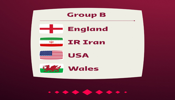 FIFA World Cup 2022 Group B, England, Iran, USA, Wales schedule, fixtures, rankings