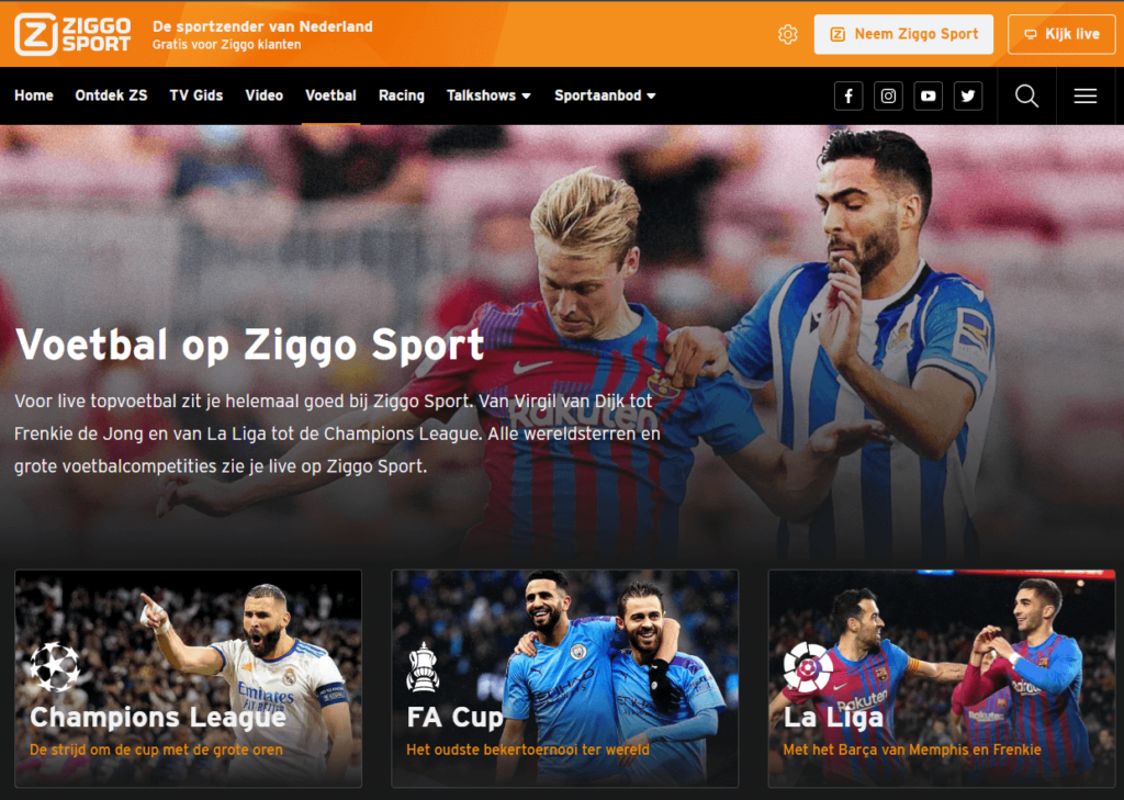 2022 FIFA World Cup in the Netherlands on Ziggo Sports