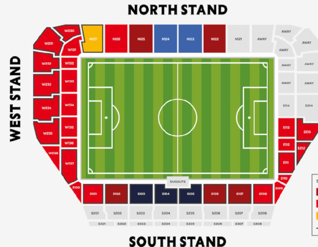 Brentford Community Stadium Seating Plan