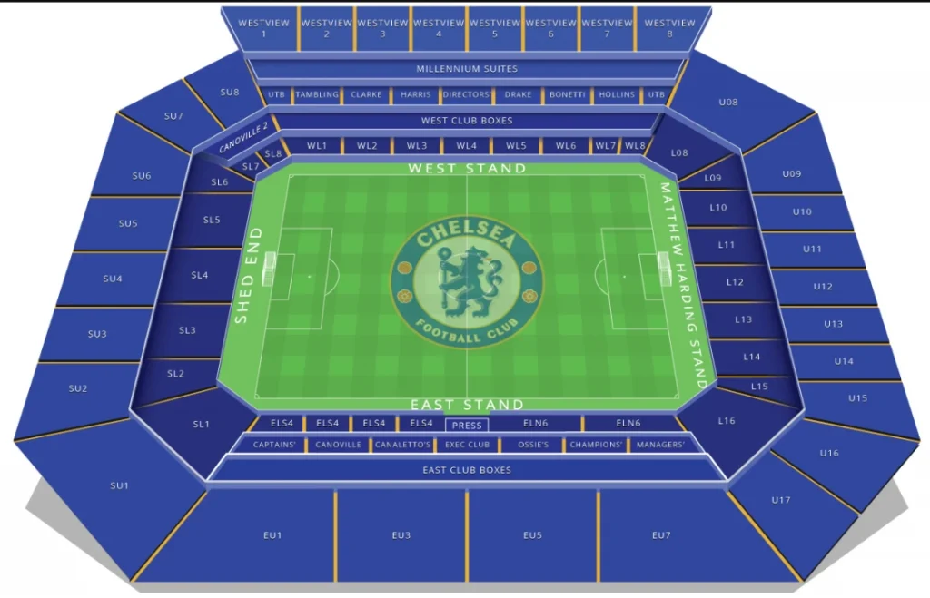 Stamford Bridge Stadium Seating Plan