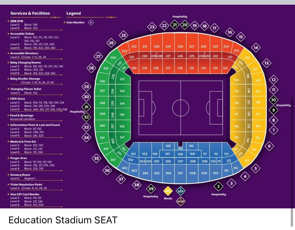 education city stadium seating map