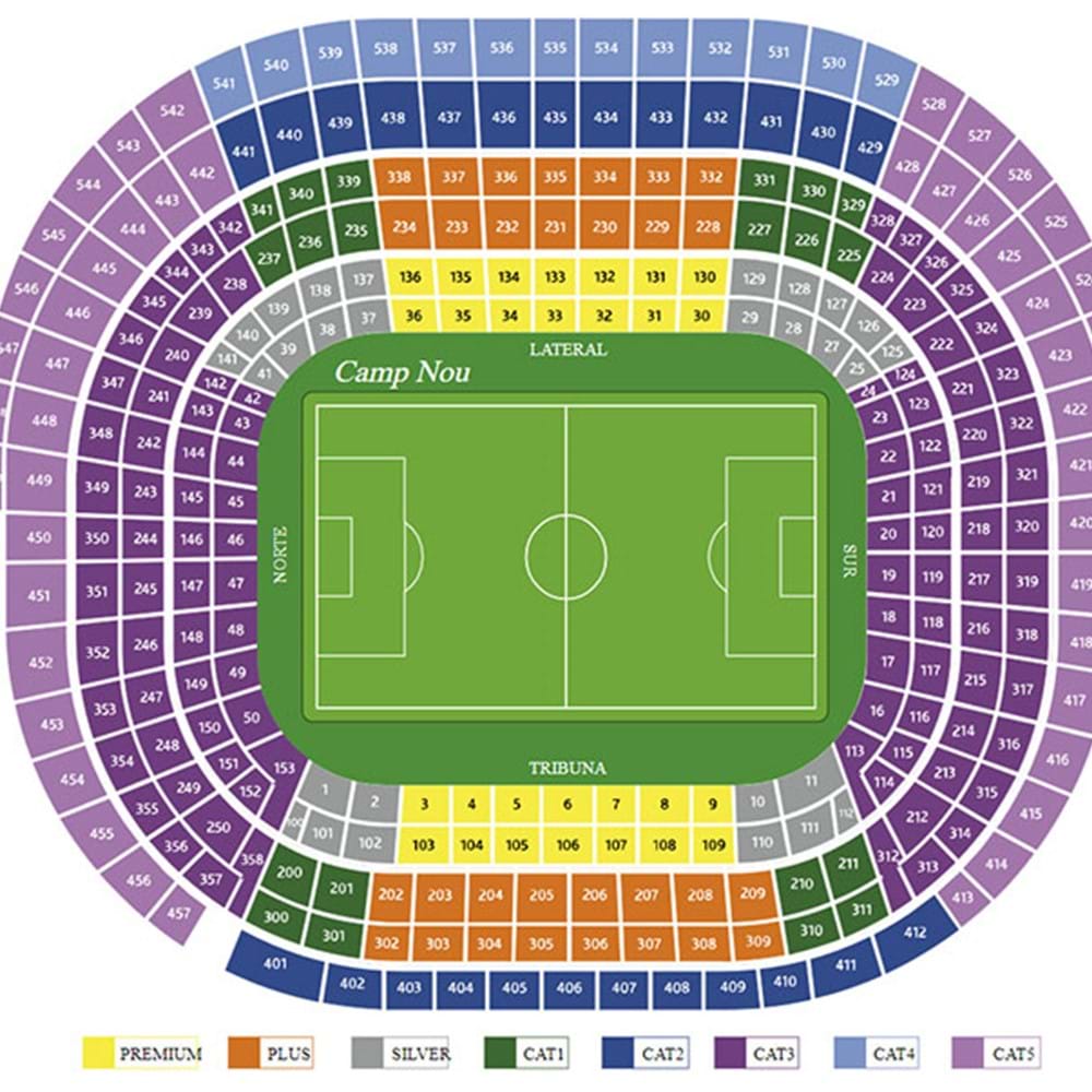 Camp Nou Stadium Seating Plan