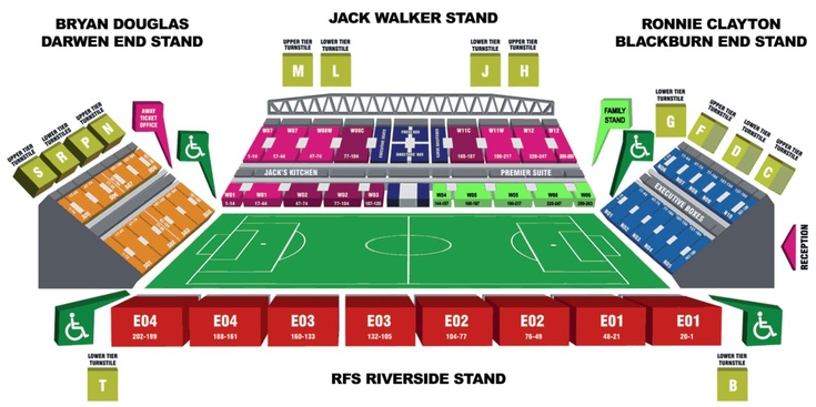 Ewood Park Stadium Seating Plan