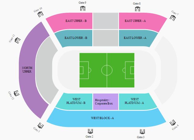 Indira Gandhi Athletic Stadium Seating Plan