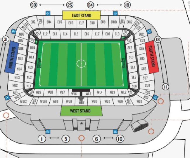 Liberty Stadium Seating Plan