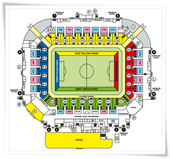 Madejski Stadium Seating Plan