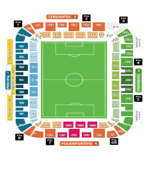 Nuevo Mirandilla Stadium Seating Plan