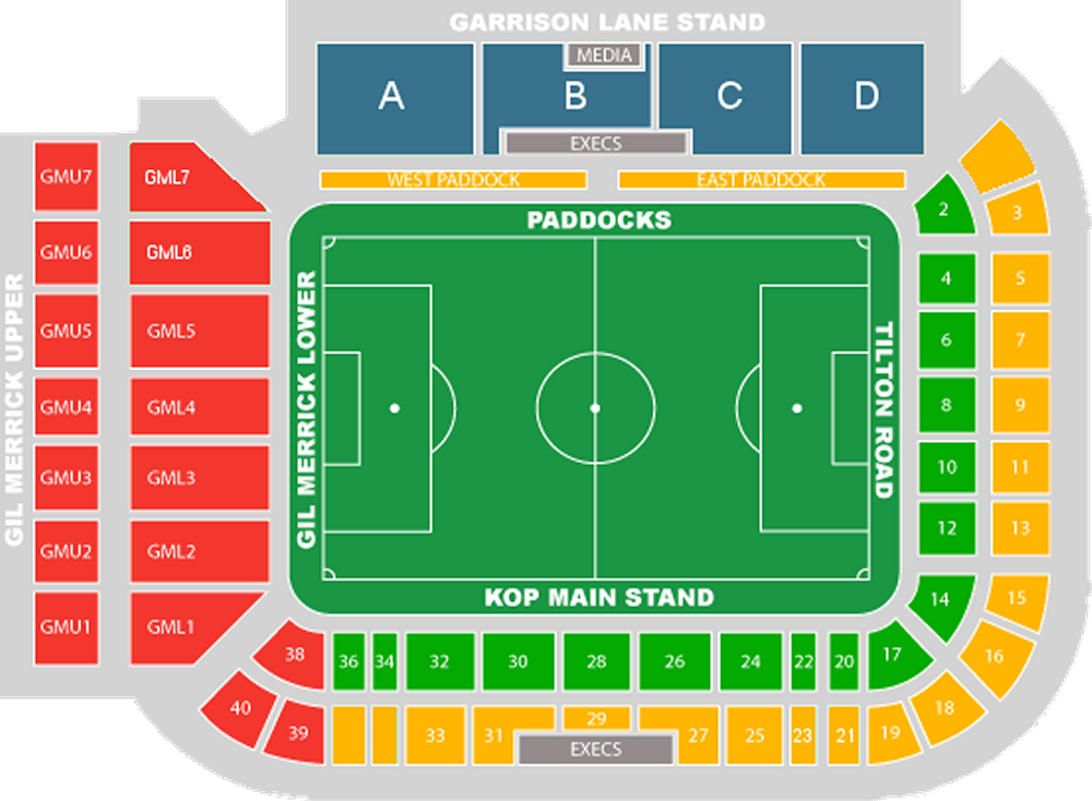 St Andrews Stadium Seating Plan