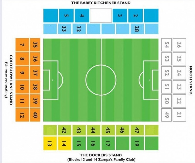 The Den Stadium Seating Plan