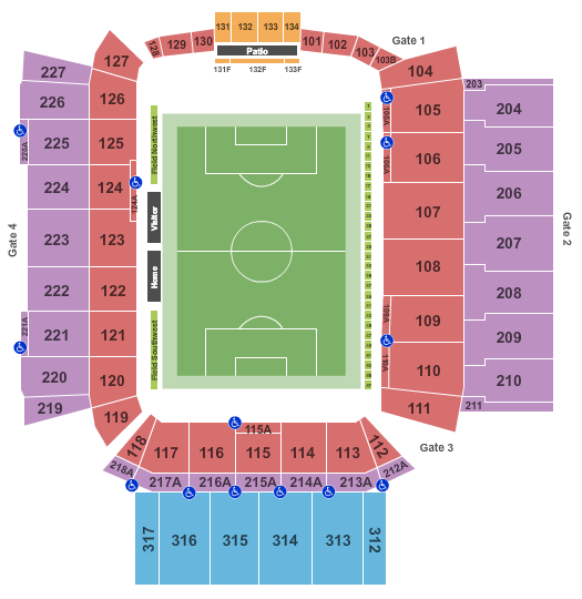 BMO Field Stadium Seating Plan