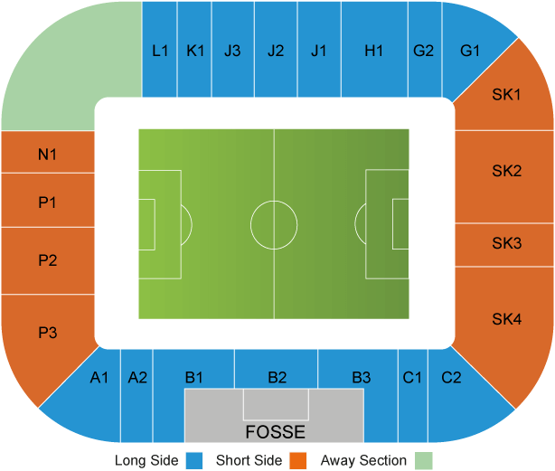 Brianteo Stadium Seating Plan