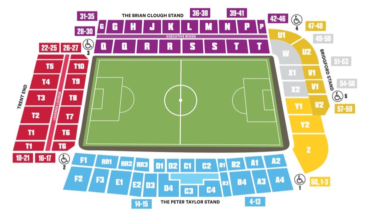 City Ground Stadium Seating Plan