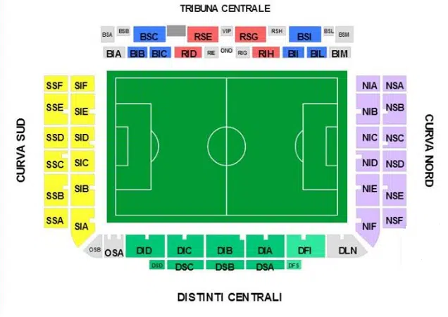 Giovanni Zini Stadium Seating Plan