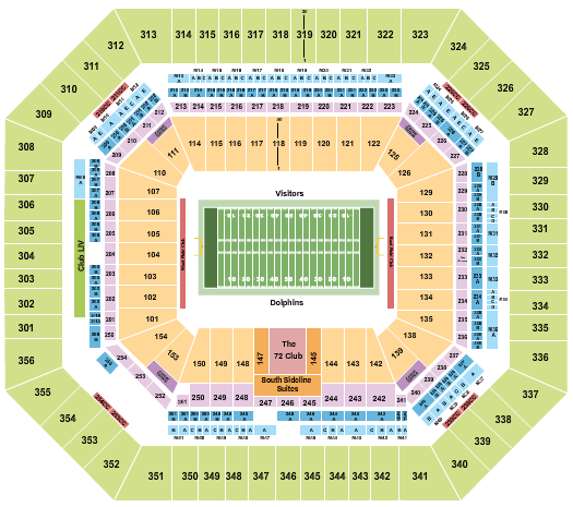 Hard Rock Stadium Seating Plan