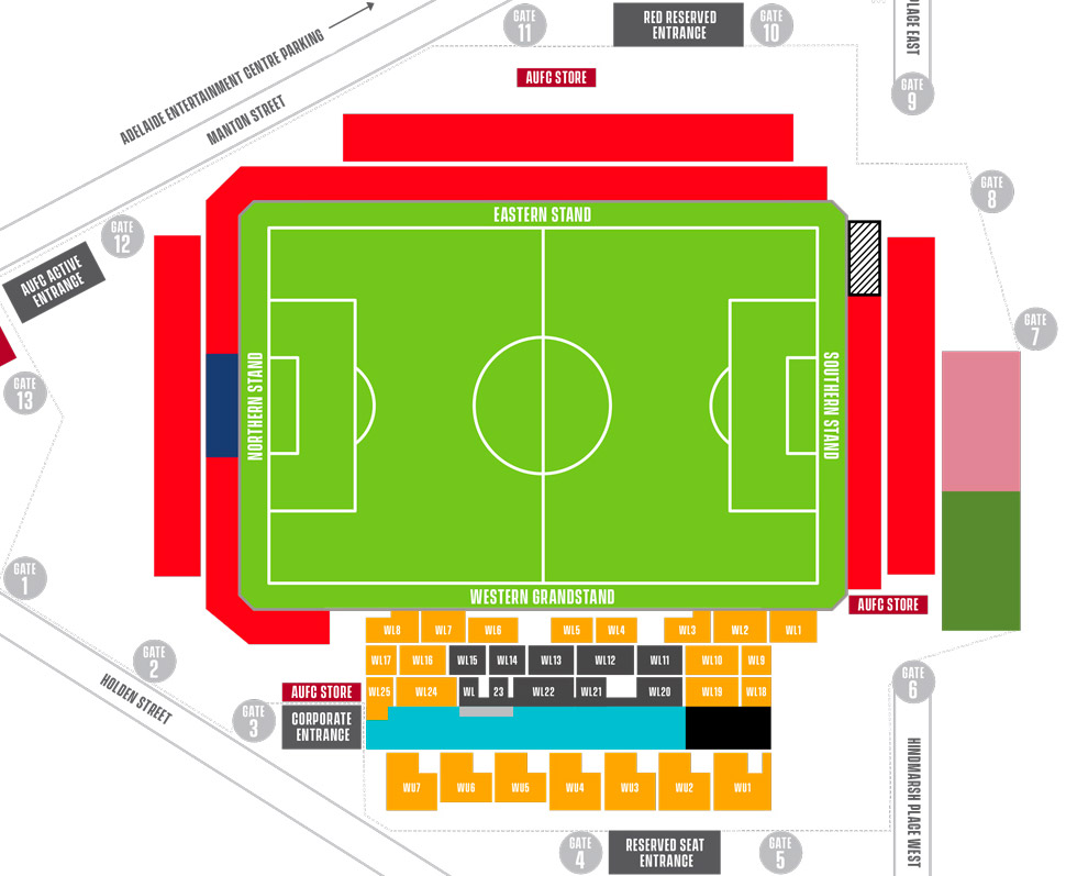 Hindmarsh Stadium Seating Plan