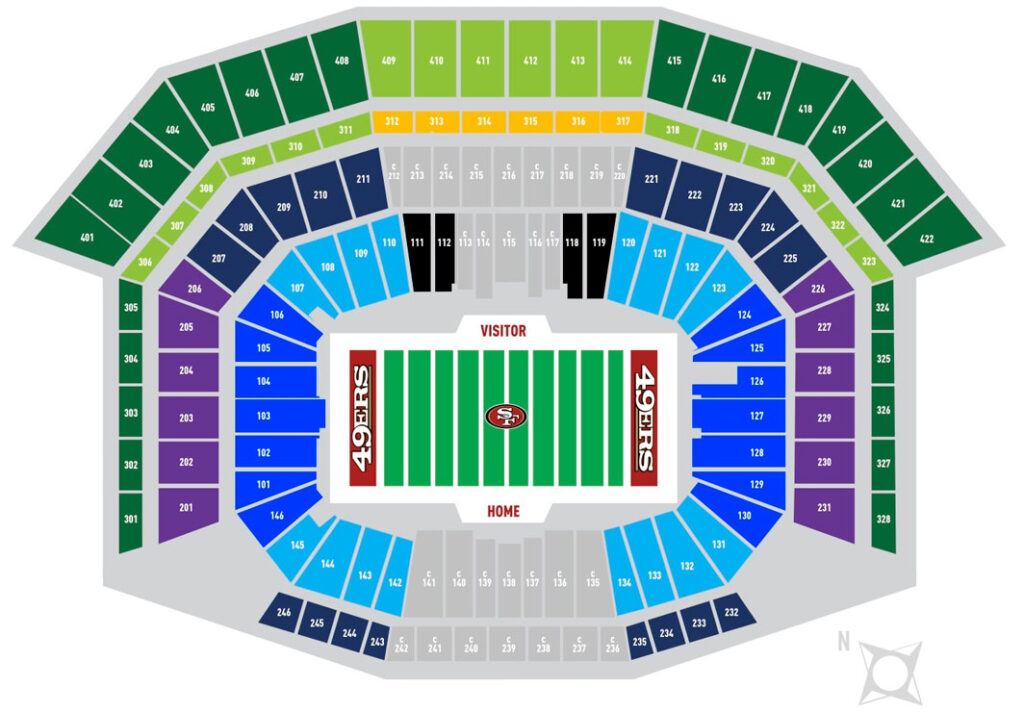 Levi Stadium Seating Plan