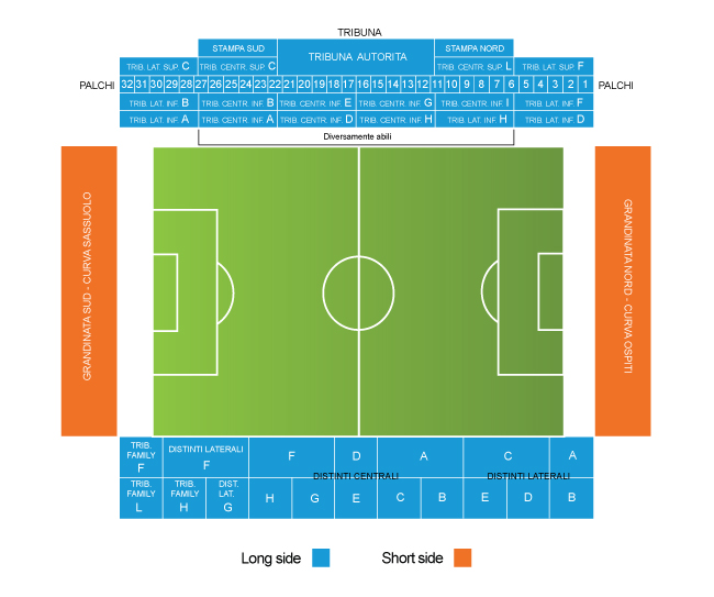 Mapei Stadium Seating Plan