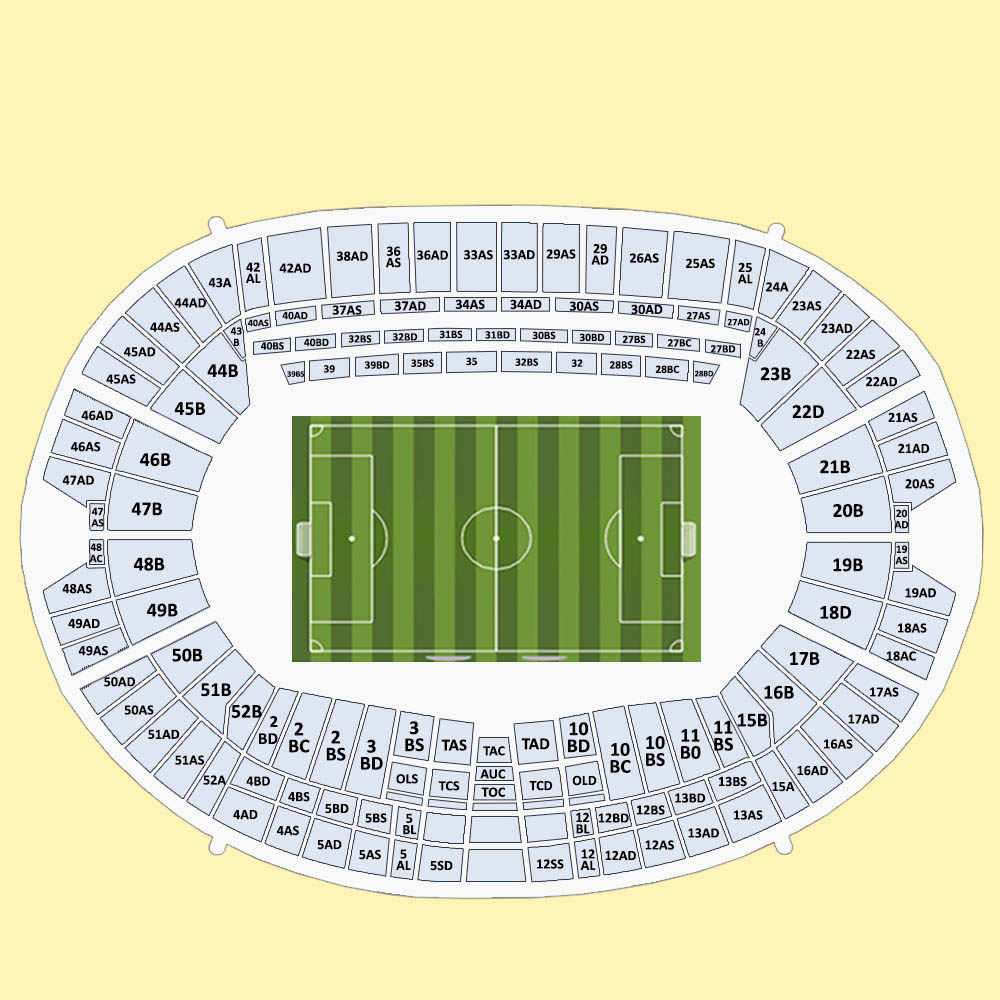 Olimpico Stadium Seating Plan