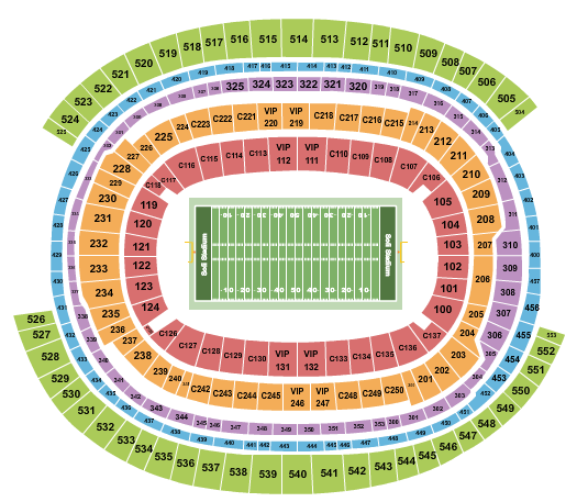 SoFi Stadium Seating Plan